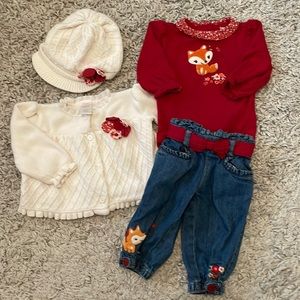 2012 Gymboree “Adorable Fox” Precious in Denim Outfit